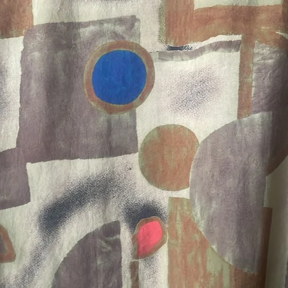 Vintage Geometric Button-Up Blouse - Picture 6 of 6